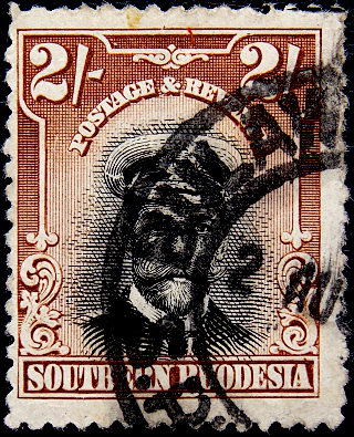 Родезия Южная 1924 год . Король Георг V в морской форме . 2 s . Каталог 20,0 фунтов.